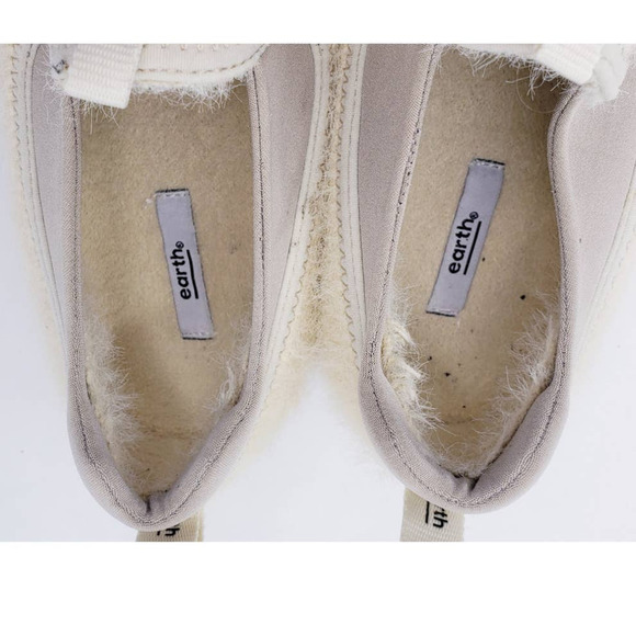 Earth Dream Catamount Slip On Clogs Women's 7 Natural Fuzzy Cream Comfort Shoe - Picture 8 of 14